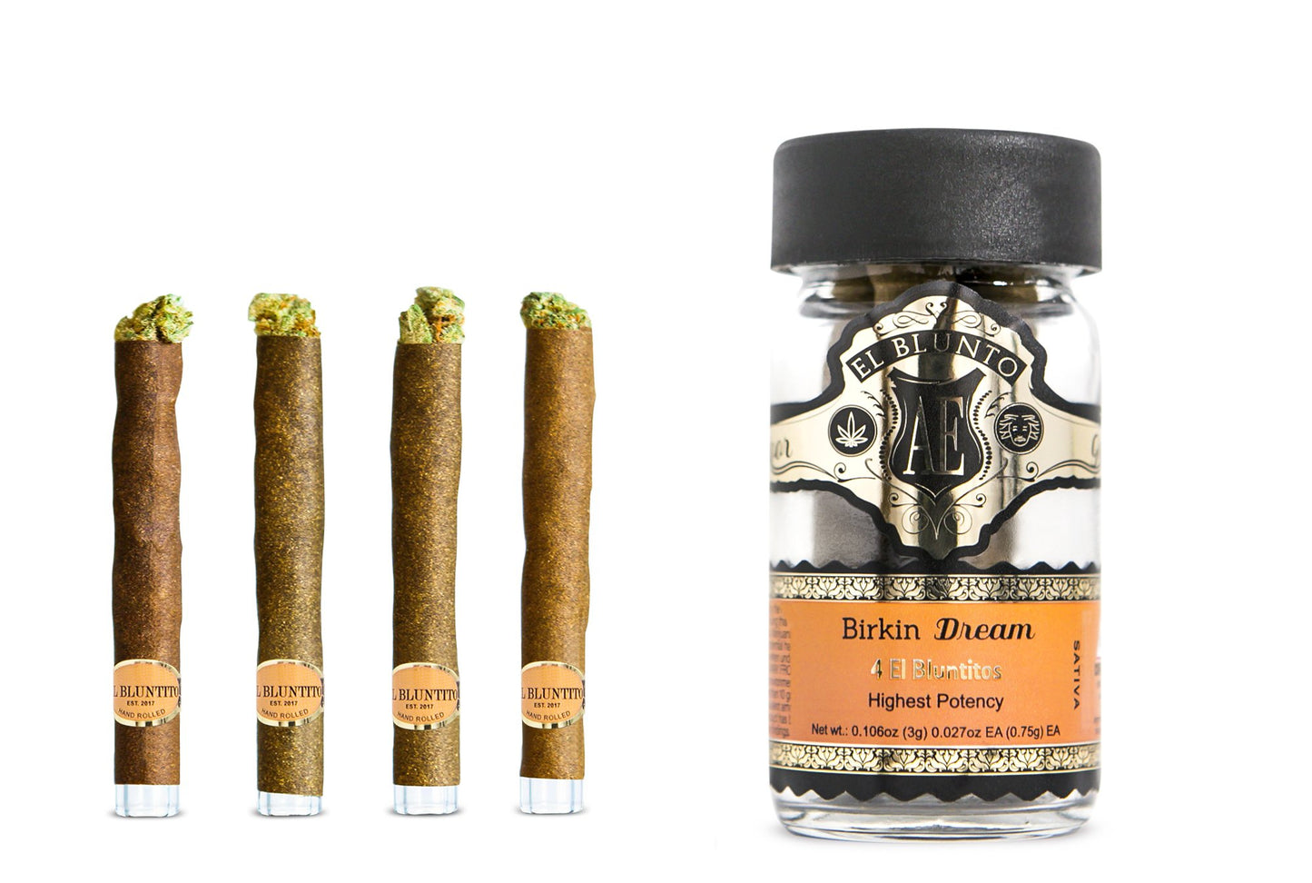 El Bluntito THCA HEMP 4pk - Birkin Dream (4 x .75g) Sativa
