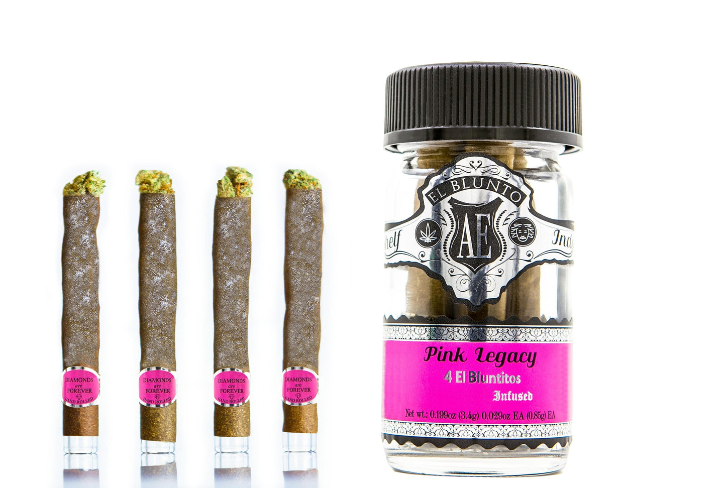 El Bluntito THCA HEMP 4pk - Pink Legacy Diamond Infused (4 x .85g) Sativa