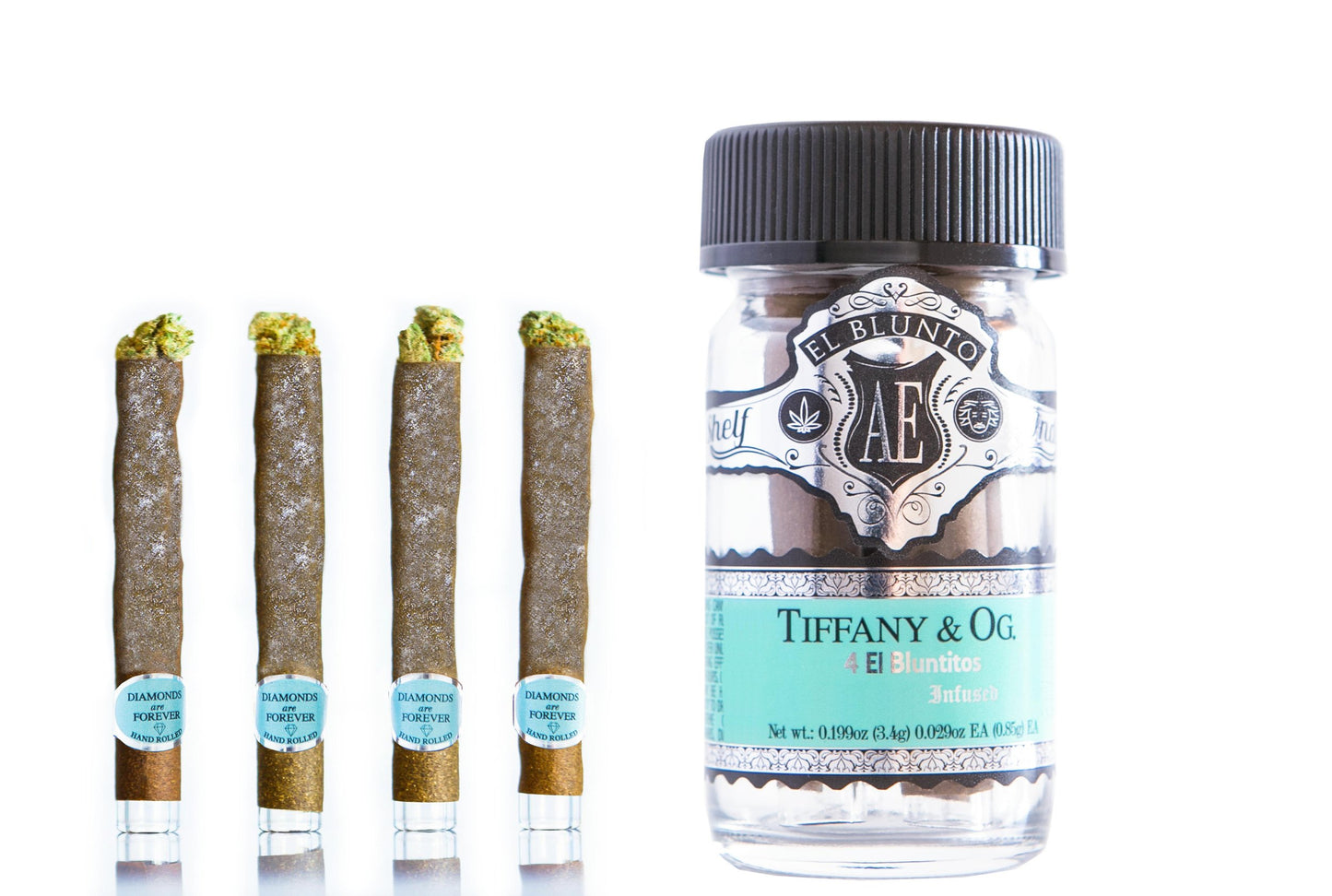 El Bluntito THCA HEMP 4pk - Tiffany & OG Diamond Infused (4 x .85g) Hybrid