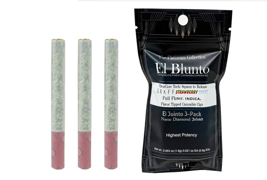 El Jointo FlavorCore™ THCA HEMP 3pk - Graff Strawberry Freeze Diamond Infused (3 x .6g) Indica