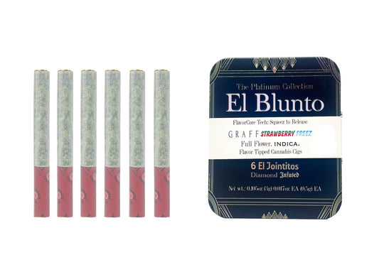 El Jointito FlavorCore™ THCA HEMP 6pk - Graff Strawberry freez Diamond Infused (6 x .05g) Indica